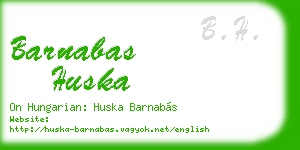 barnabas huska business card