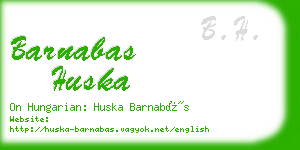 barnabas huska business card